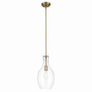Kichler - 42047NBRCS - One Light Pendant - Everly - Natural Brass