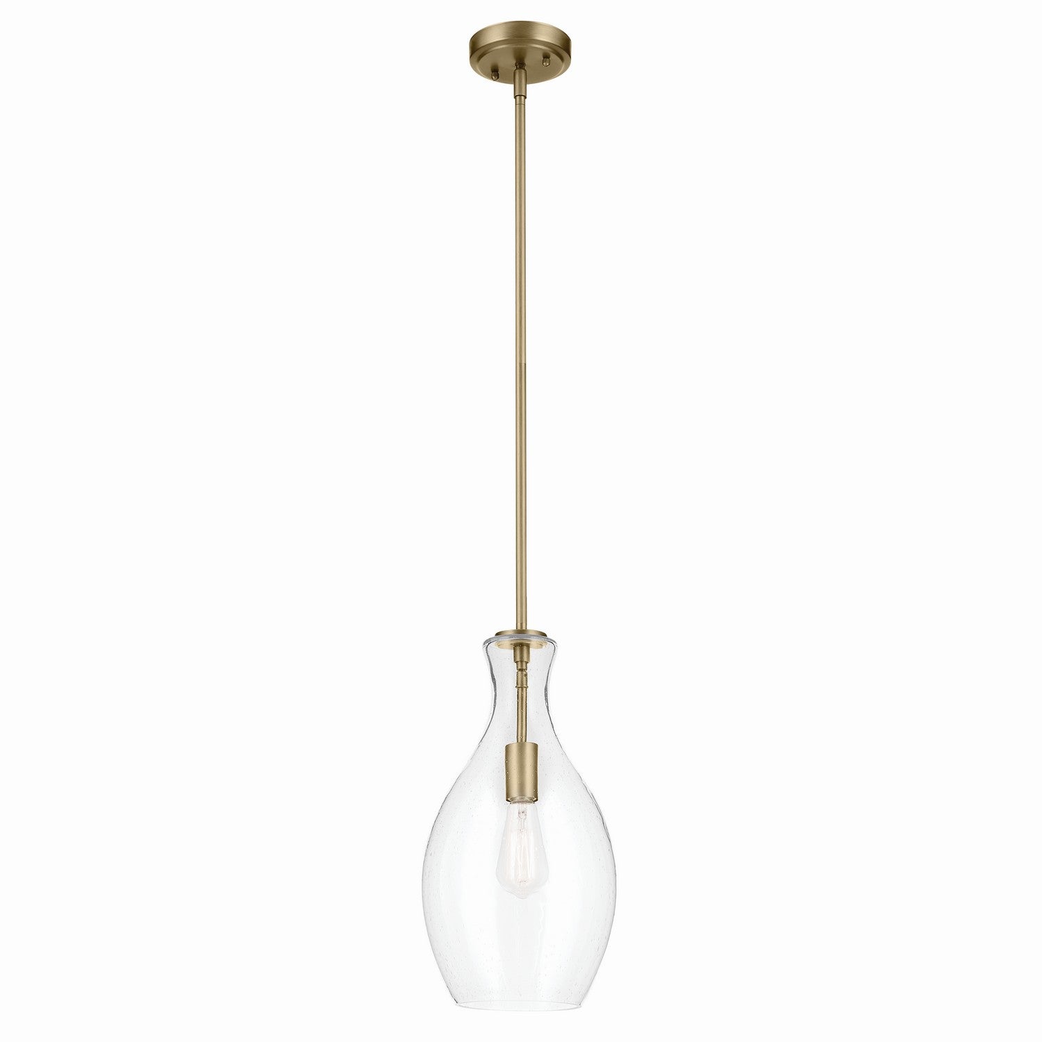 Kichler - 42047NBRCS - One Light Pendant - Everly - Natural Brass
