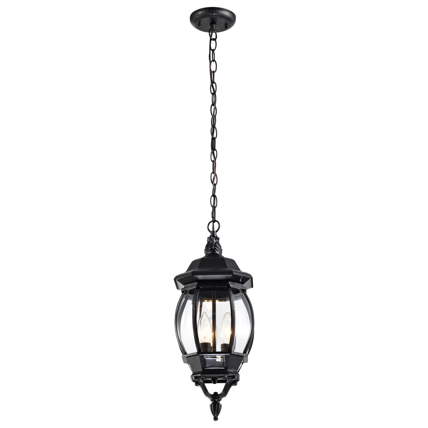 Nuvo Lighting - 60-896 - Three Light Hangng Lantern - Central Park - Textured Black