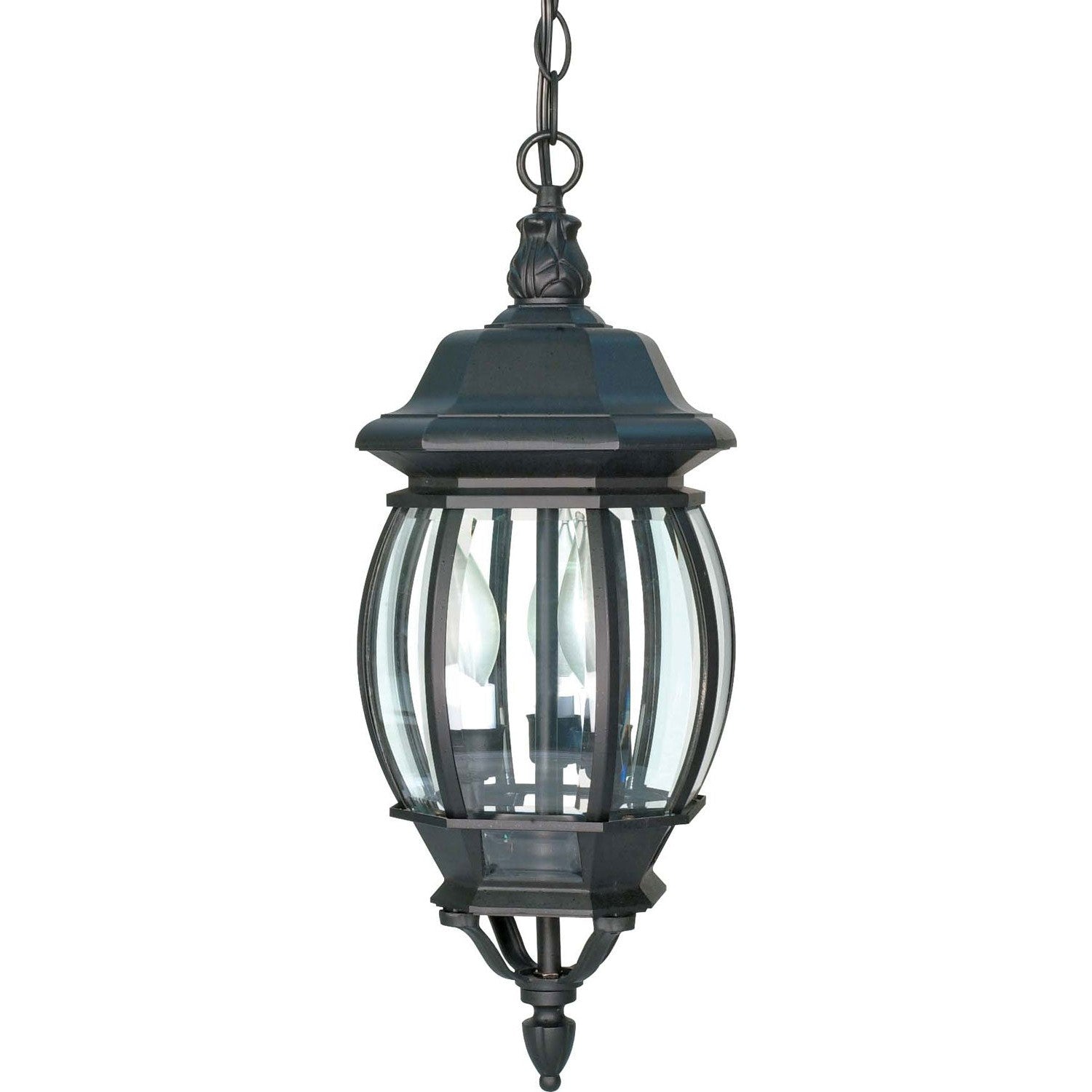 Nuvo Lighting - 60-896 - Three Light Hangng Lantern - Central Park - Textured Black