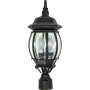 Nuvo Lighting - 60-899 - Three Light Post Lantern - Central Park - Textured Black
