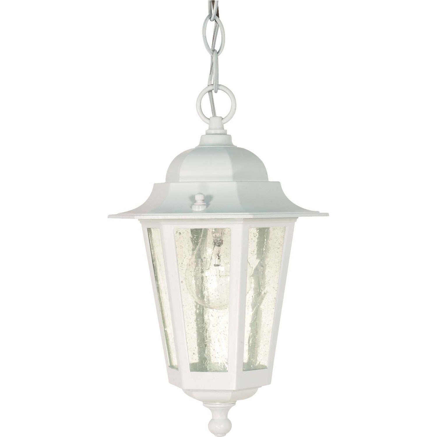 Nuvo Lighting - 60-991 - One Light Hanging Lantern - Cornerstone - White