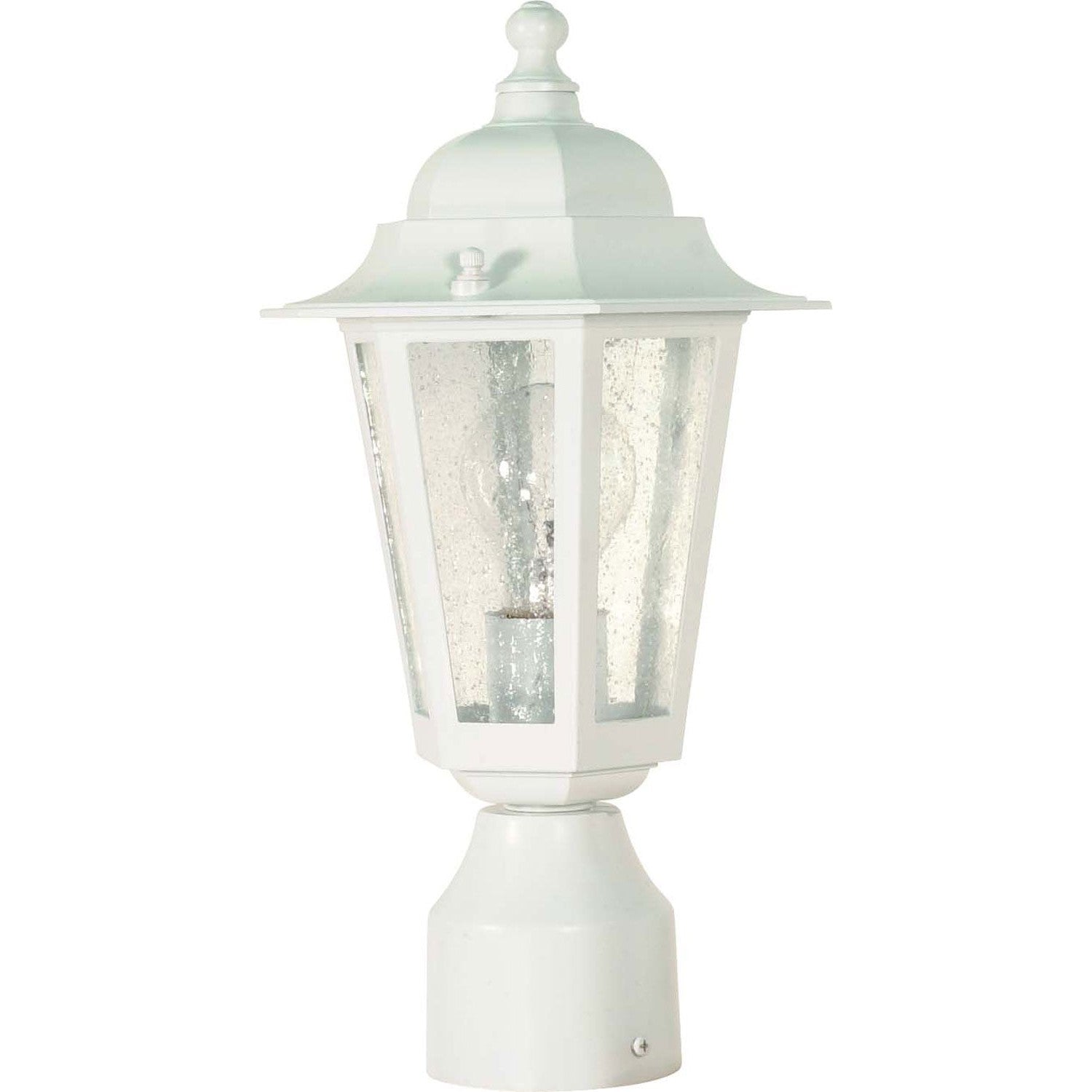Nuvo Lighting - 60-994 - One Light Post Lantern - Cornerstone - White