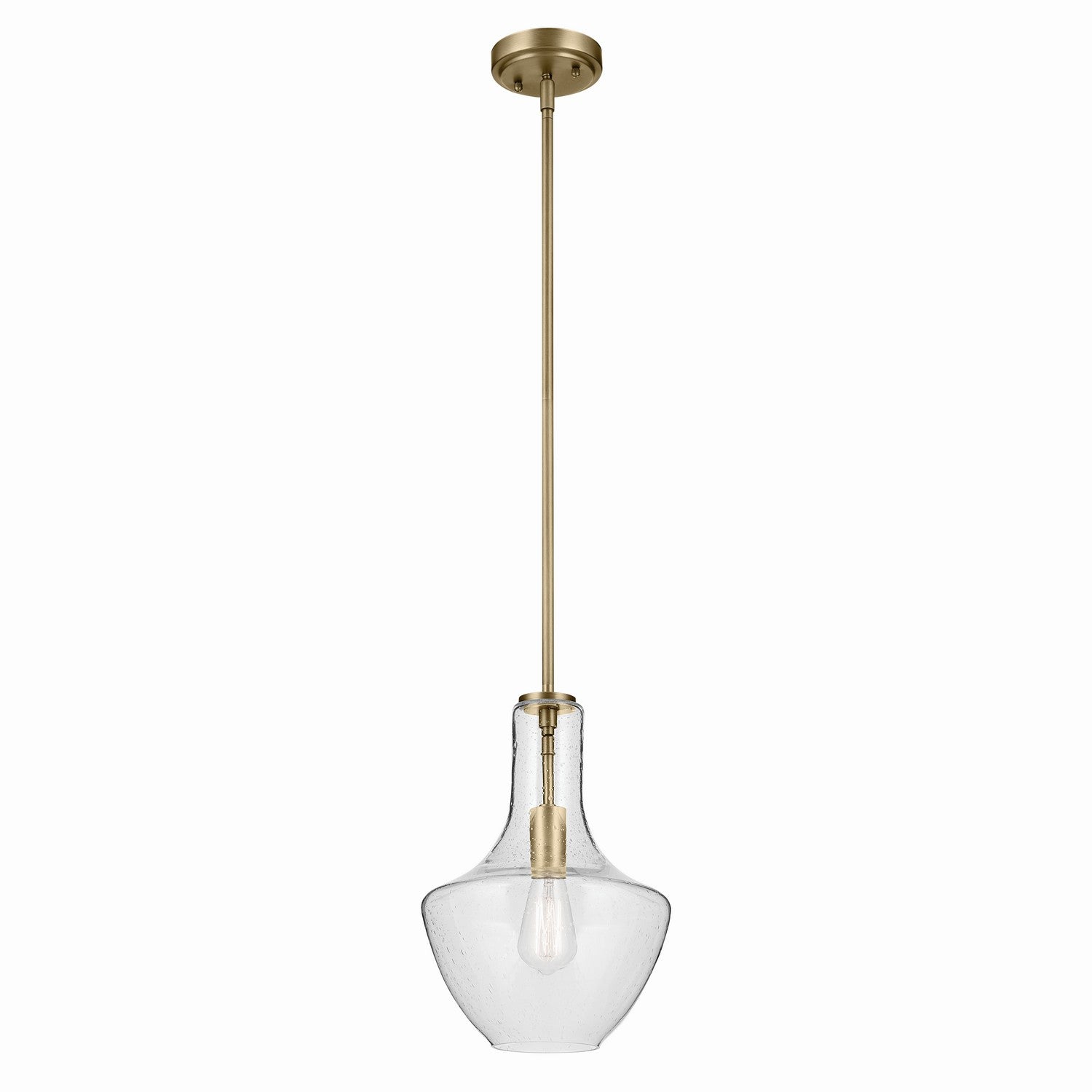 Kichler - 42141NBRCS - One Light Pendant - Everly - Natural Brass