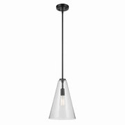 Kichler - 42199BKCS - One Light Pendant - Everly - Black