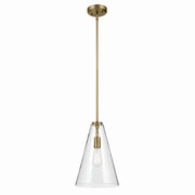 Kichler - 42199NBR - One Light Pendant - Everly - Natural Brass