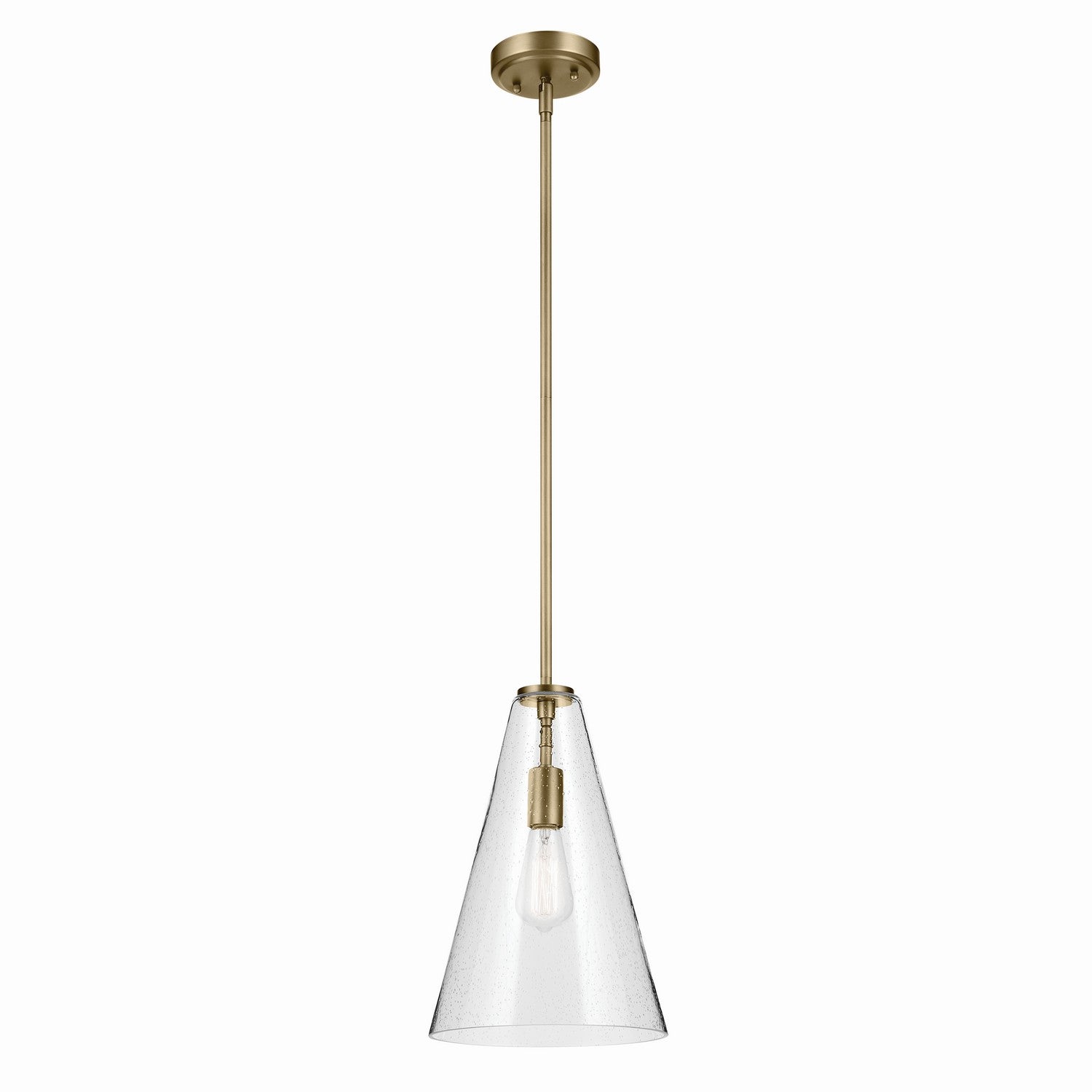 Kichler - 42199NBRCS - One Light Pendant - Everly - Natural Brass