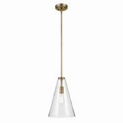 Kichler - 42199NBRCS - One Light Pendant - Everly - Natural Brass