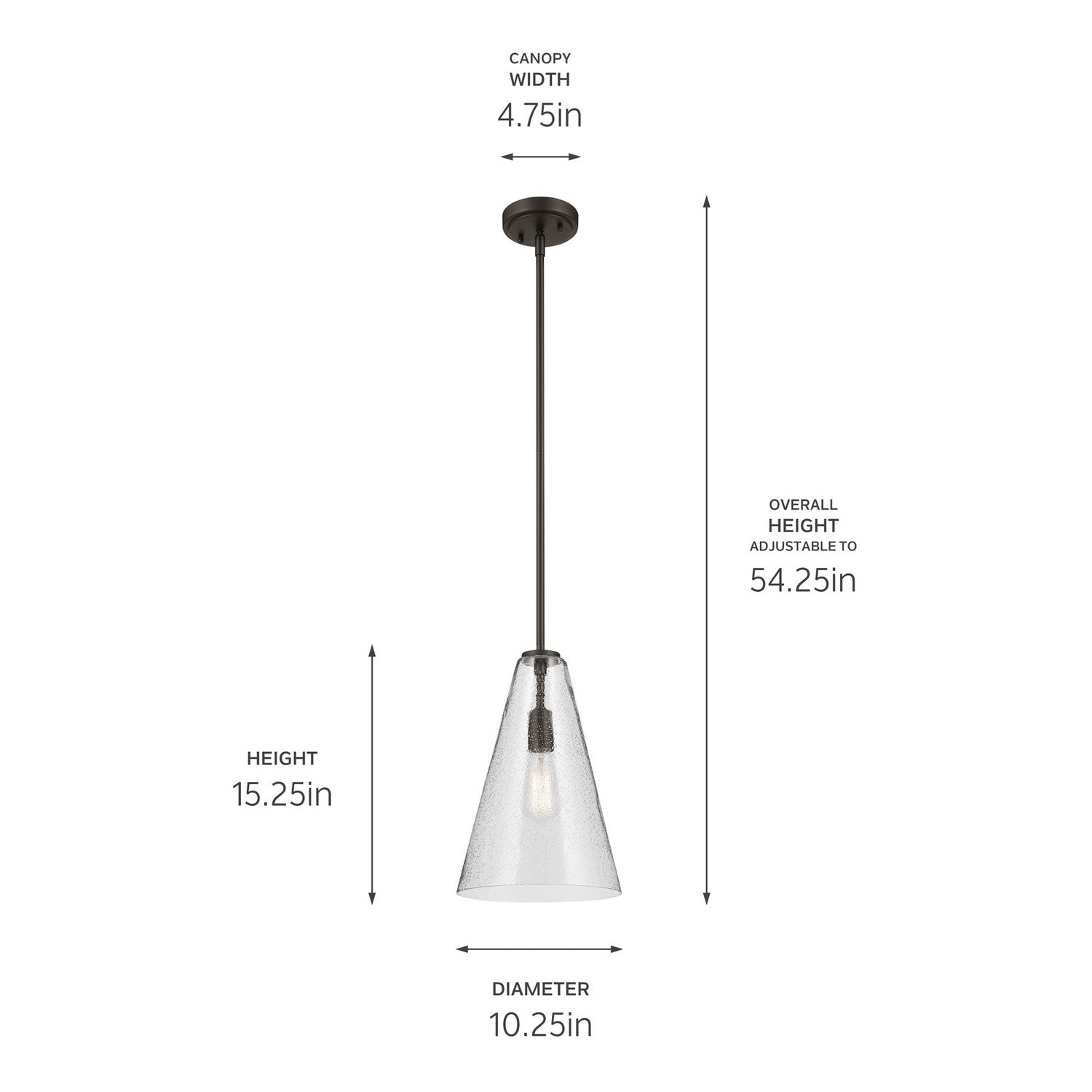 Kichler - 42199OZCS - One Light Pendant - Everly - Olde Bronze