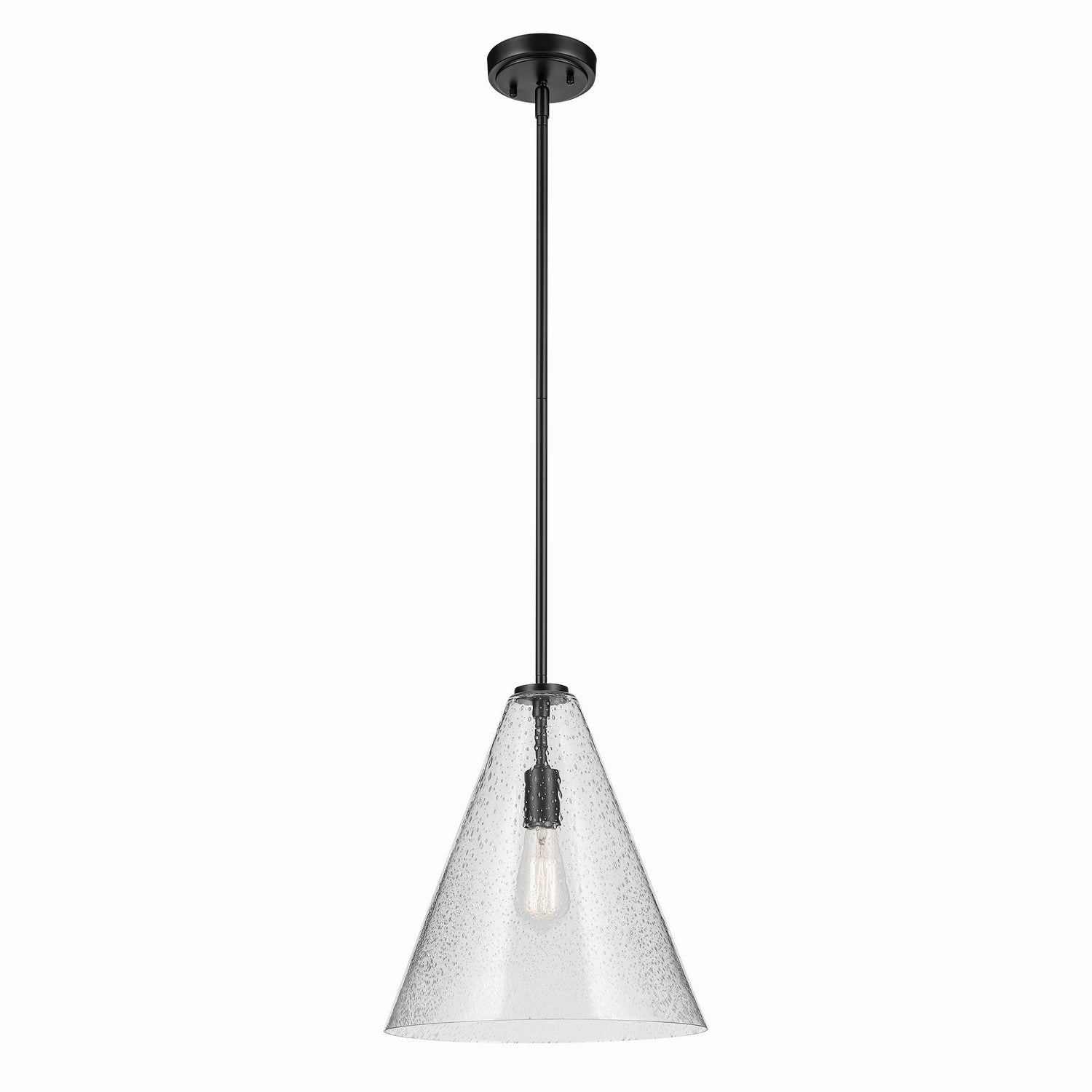 Kichler - 42200BKCS - One Light Pendant - Everly - Black
