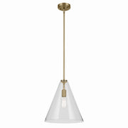 Kichler - 42200NBR - One Light Pendant - Everly - Natural Brass