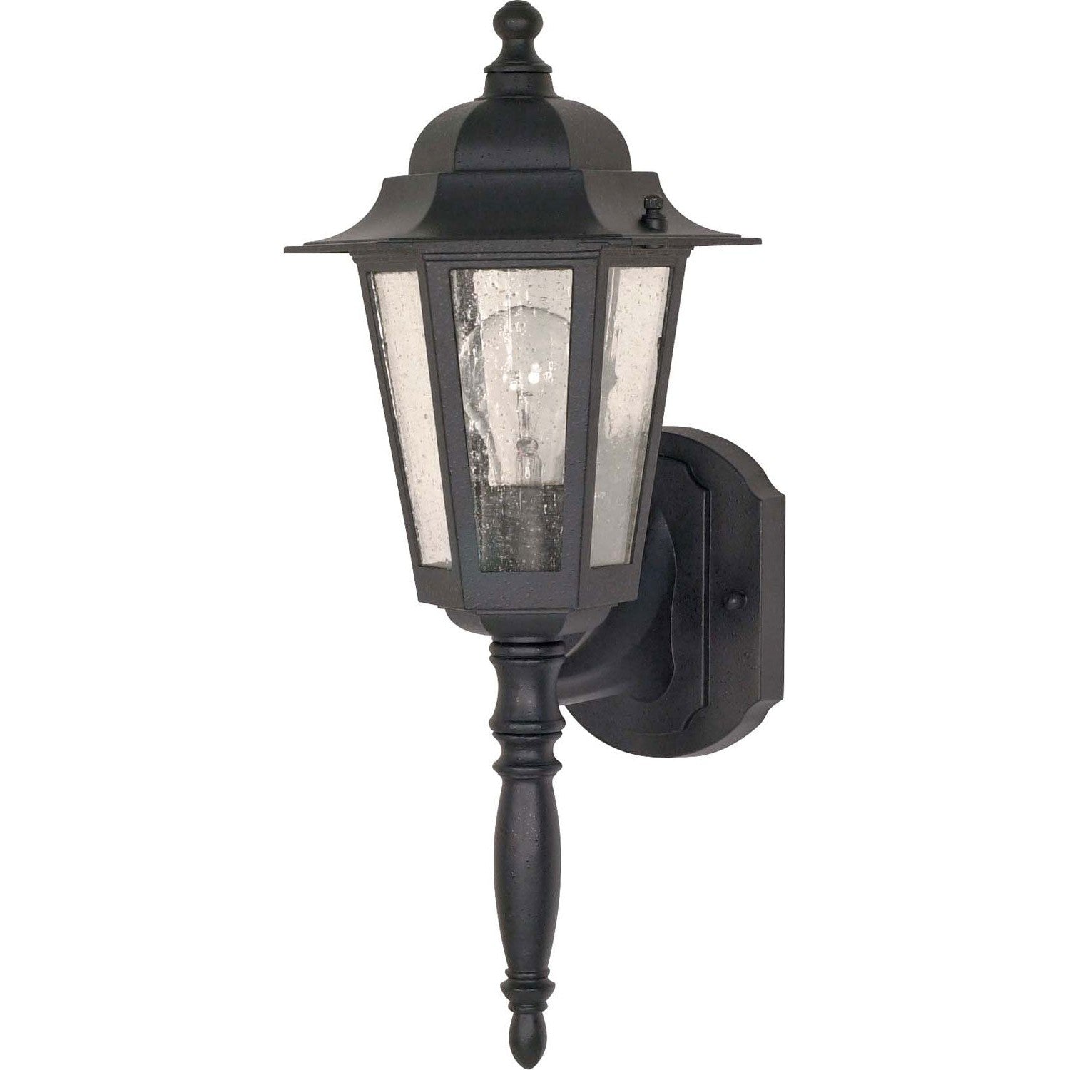 Nuvo Lighting - 60-987 - One Light Outdoor Wall Lantern - Cornerstone - Textured Black