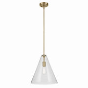 Kichler - 42200NBRCS - One Light Pendant - Everly - Natural Brass