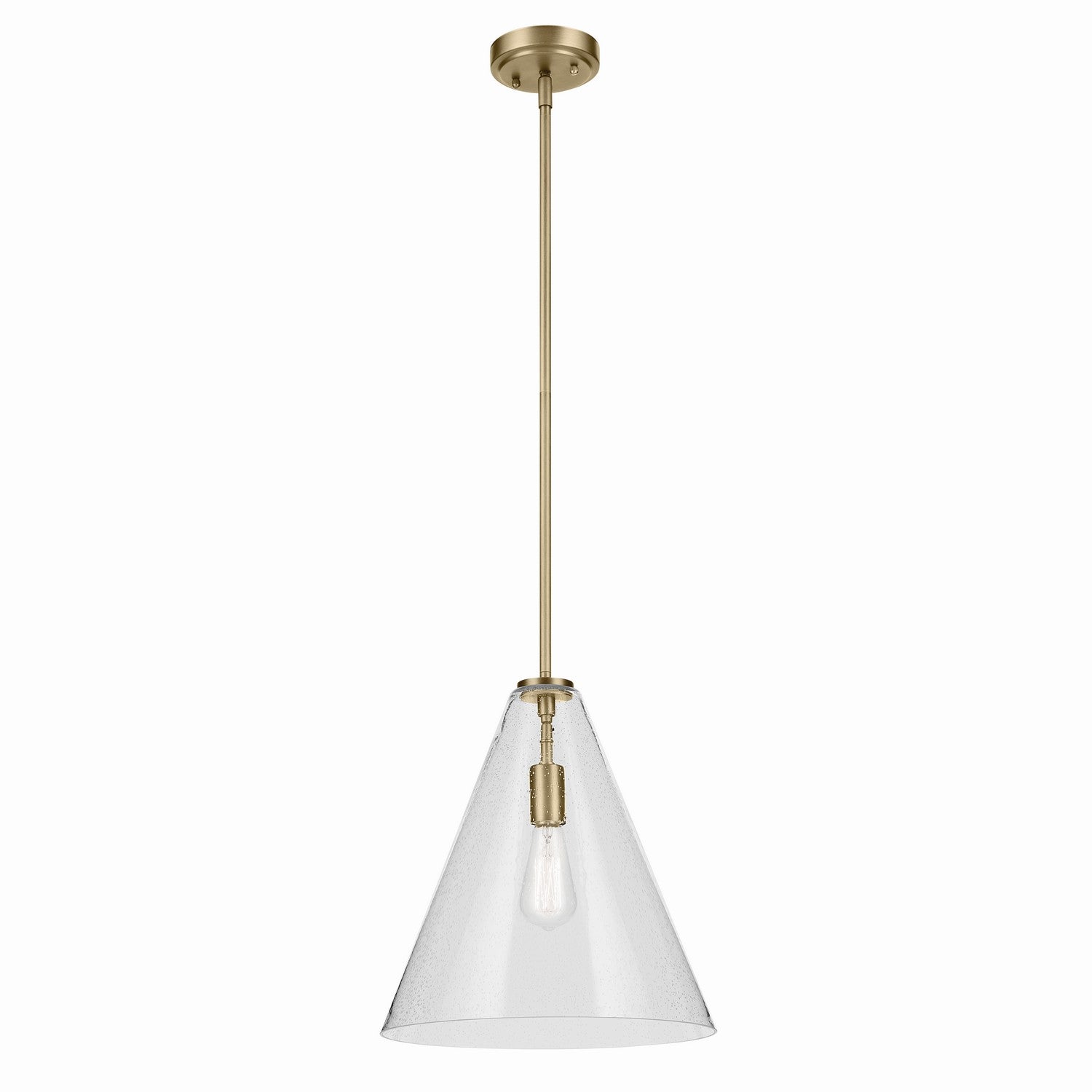 Kichler - 42200NBRCS - One Light Pendant - Everly - Natural Brass