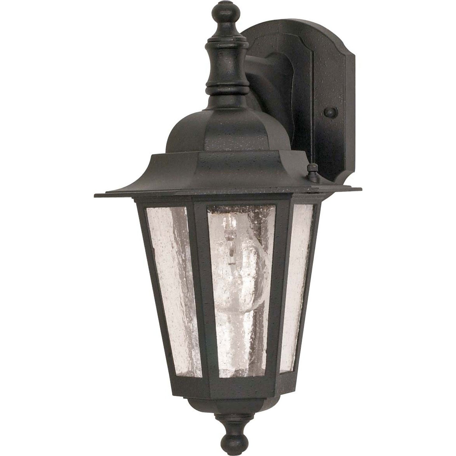 Nuvo Lighting - 60-990 - One Light Outdoor Wall Lantern - Cornerstone - Textured Black