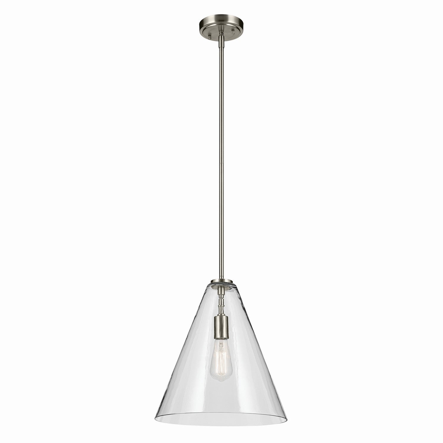 Kichler - 42200NI - One Light Pendant - Everly - Brushed Nickel