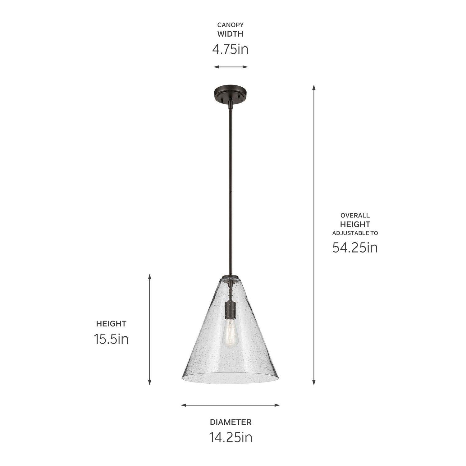 Kichler - 42200OZCS - One Light Pendant - Everly - Olde Bronze