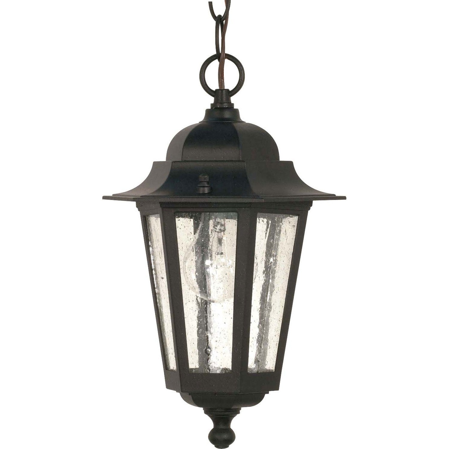Nuvo Lighting - 60-993 - One Light Hanging Lantern - Cornerstone - Textured Black