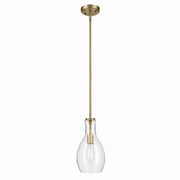 Kichler - 42456NBRCS - One Light Pendant - Everly - Natural Brass