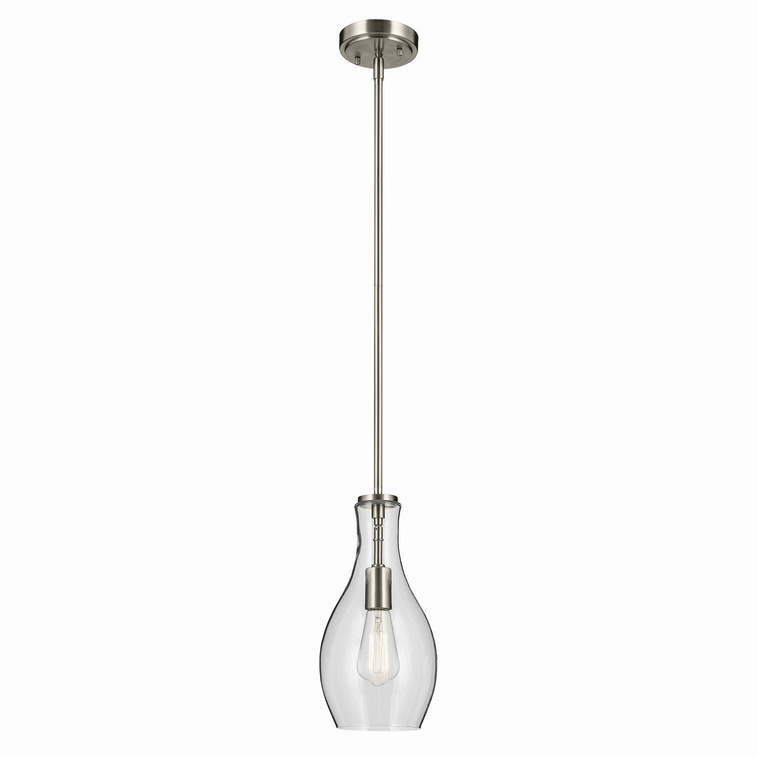 Kichler - 42456NI - One Light Pendant - Everly - Brushed Nickel
