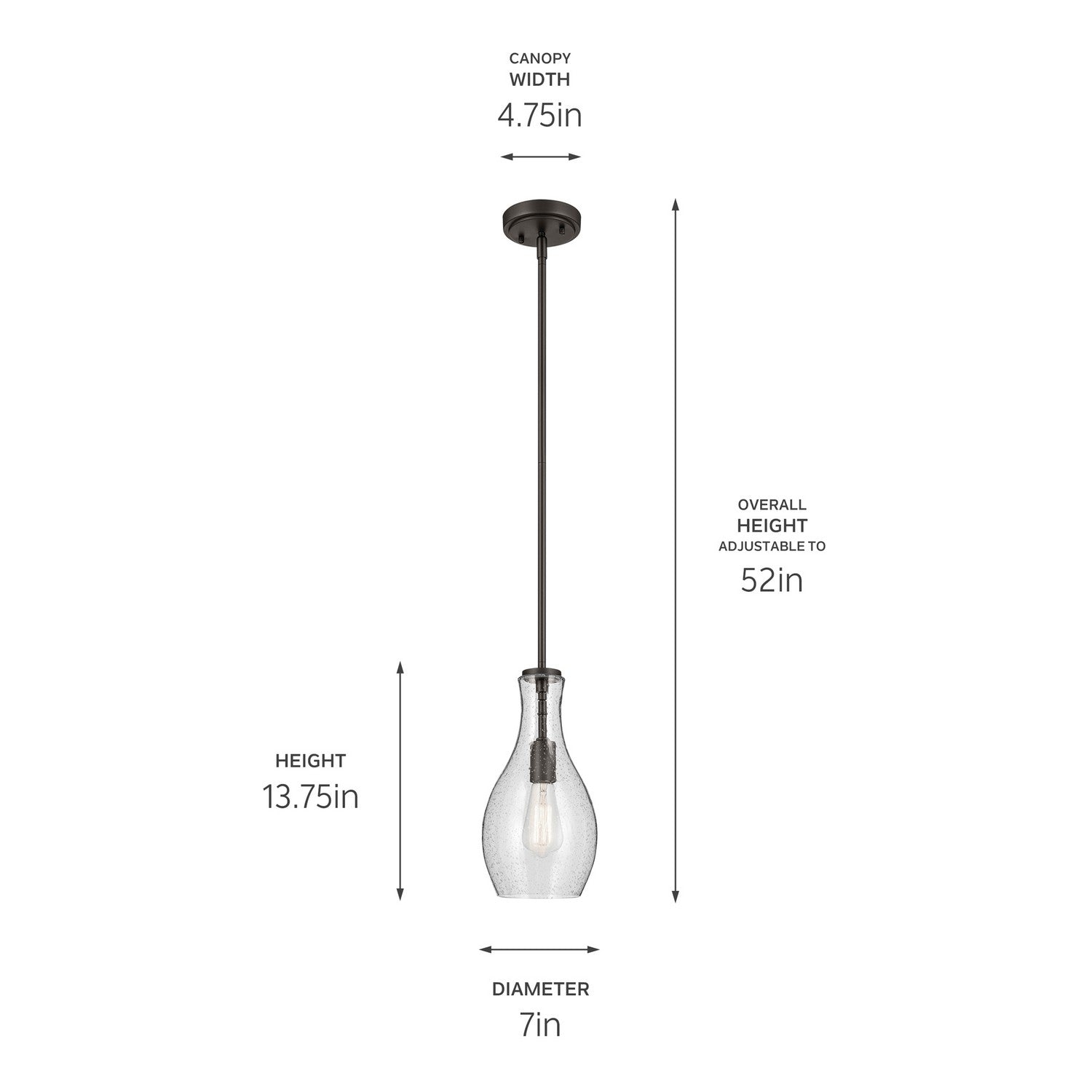 Kichler - 42456OZCS - One Light Pendant - Everly - Olde Bronze