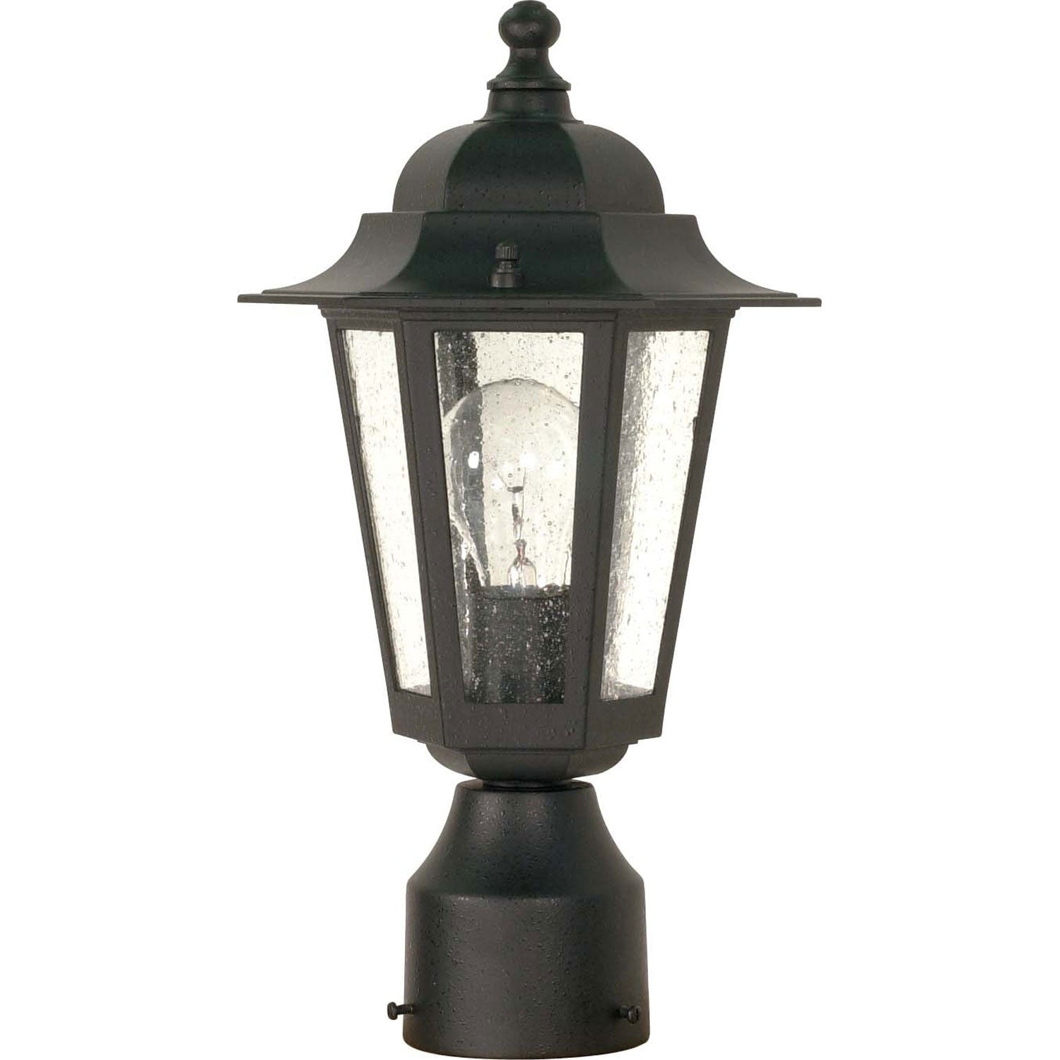 Nuvo Lighting - 60-996 - One Light Post Lantern - Cornerstone - Textured Black