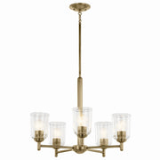Kichler - 43671NBRCLR - Five Light Chandelier - Shailene - Natural Brass