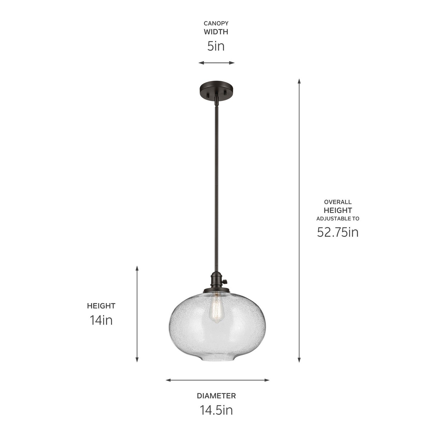 Kichler - 43911OZ - One Light Pendant - Avery - Olde Bronze
