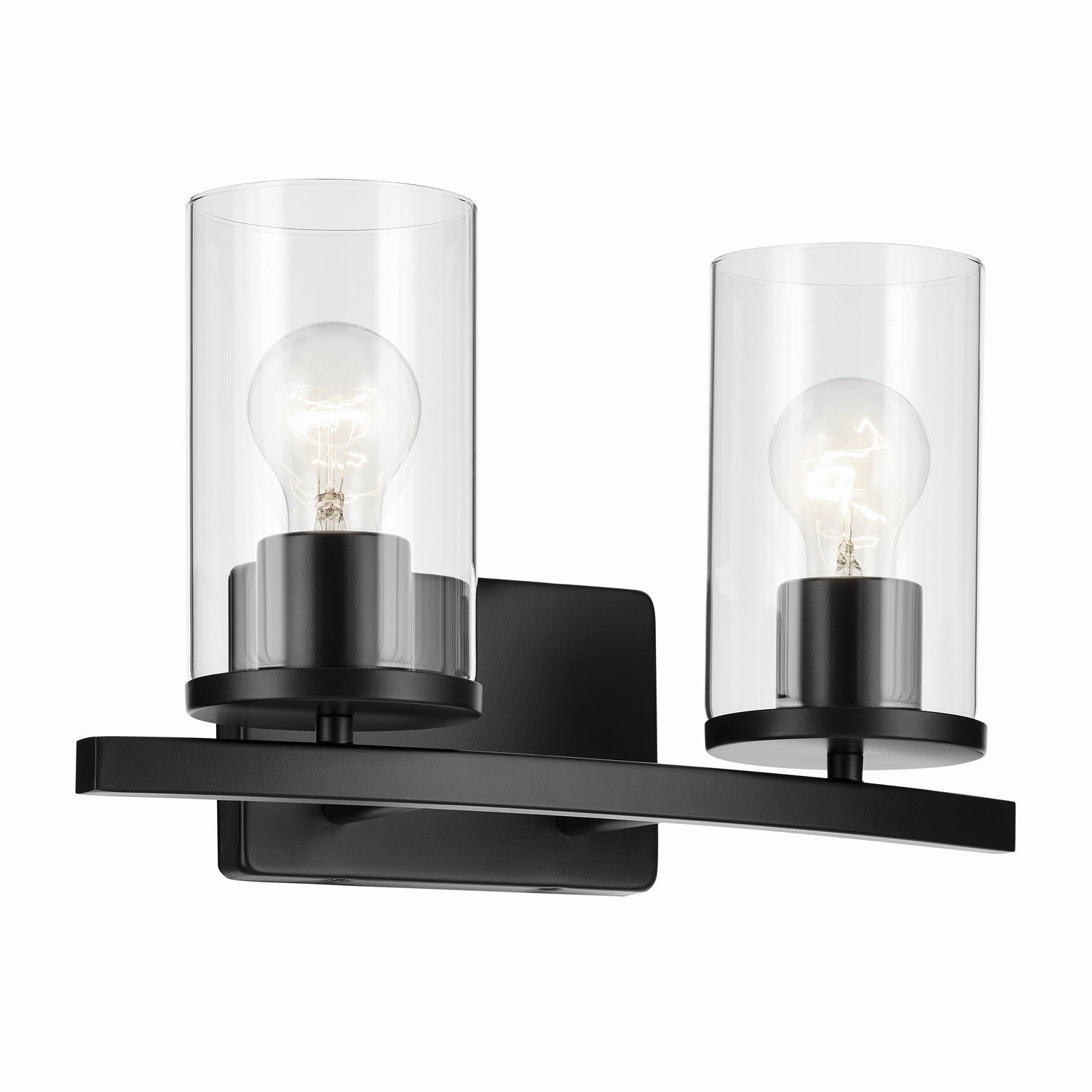 Kichler - 45496BKCLR - Two Light Bath - Crosby - Black