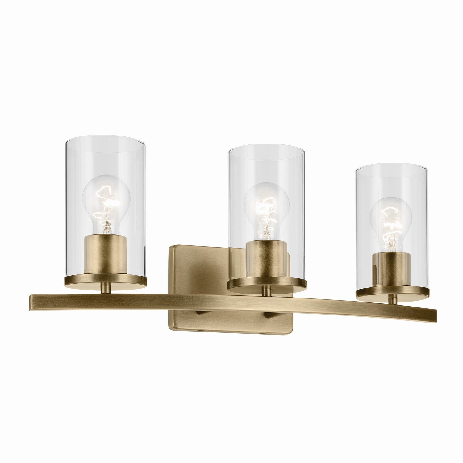 Kichler - 45497NBRCLR - Three Light Bath - Crosby - Natural Brass