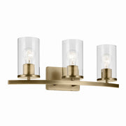 Kichler - 45497NBRCLR - Three Light Bath - Crosby - Natural Brass