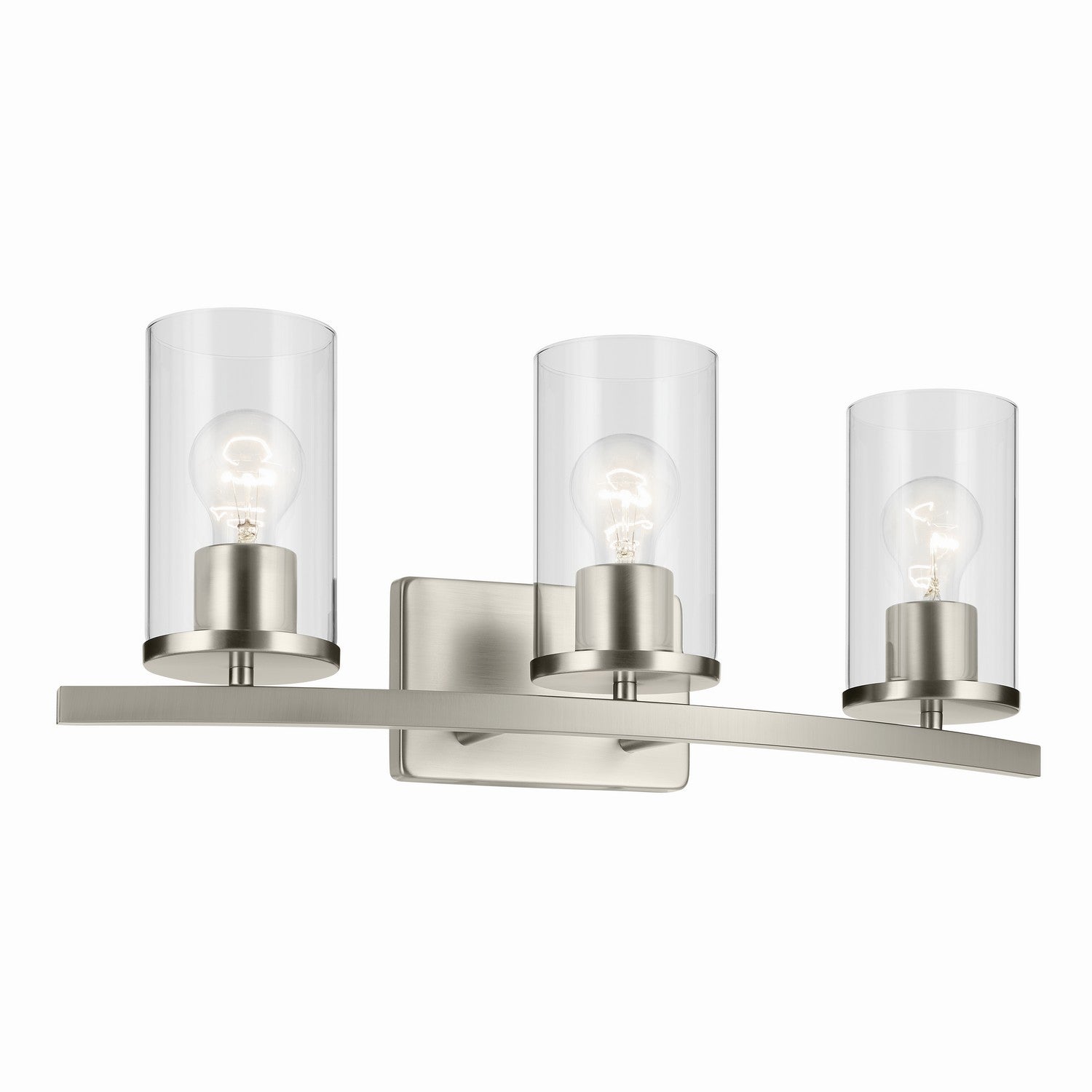 Kichler - 45497NICLR - Three Light Bath - Crosby - Brushed Nickel