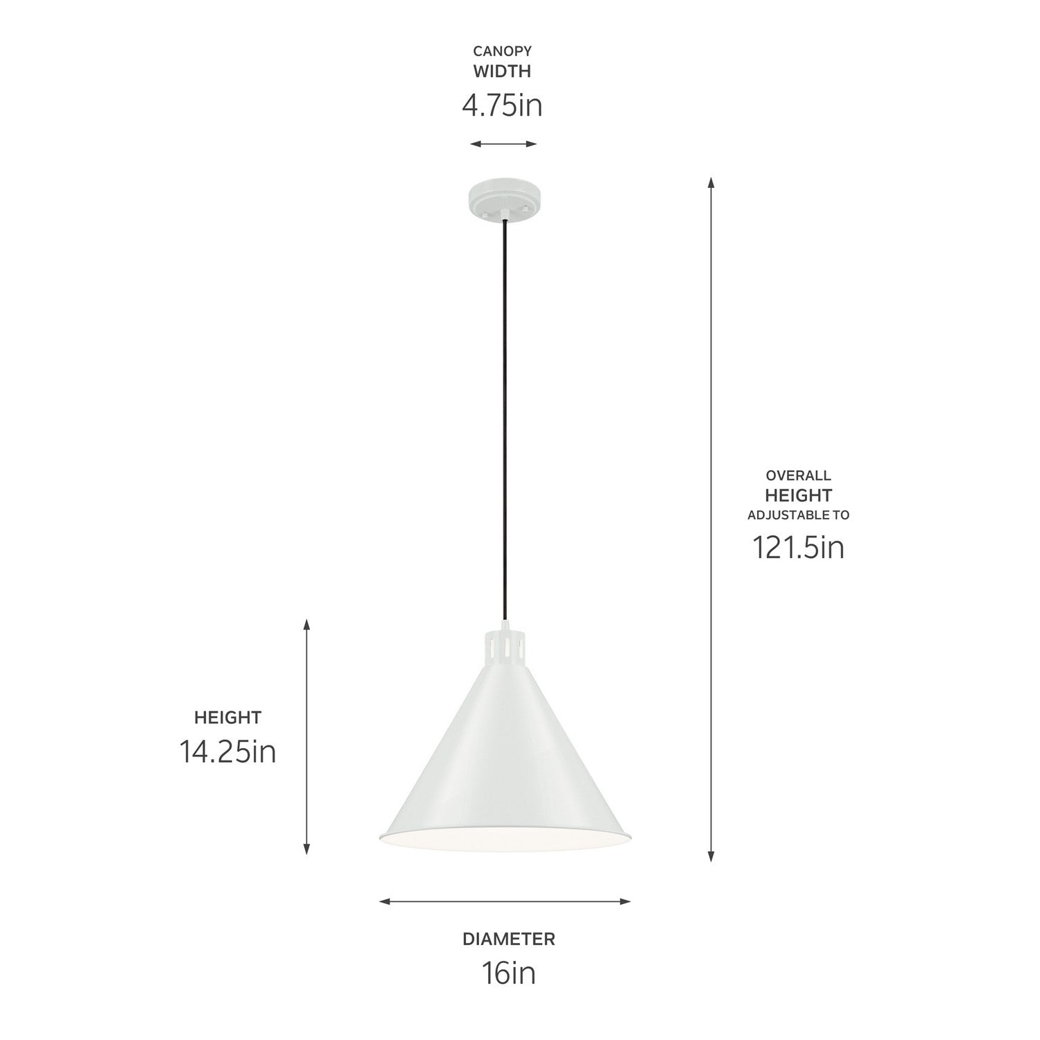Kichler - 52177WH - One Light Pendant - Zailey - White