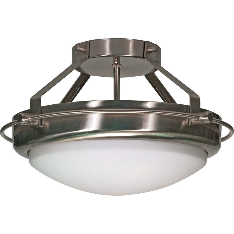Nuvo Lighting - 60-609 - Two Light Semi Flush Mount - Polaris - Brushed Nickel