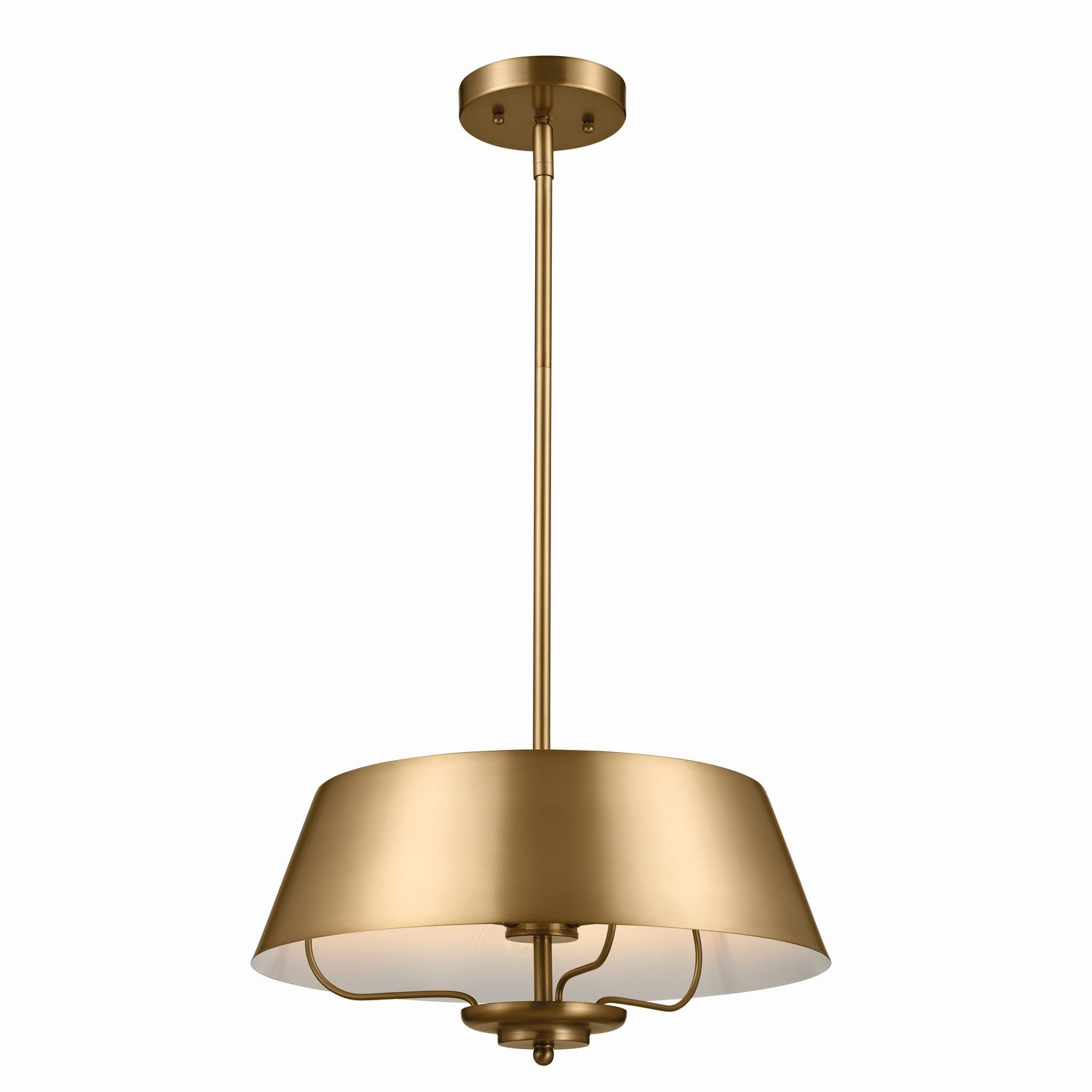 Kichler - 52542BNB - Three Light Pendant/Semi Flush - Luella - Brushed Natural Brass