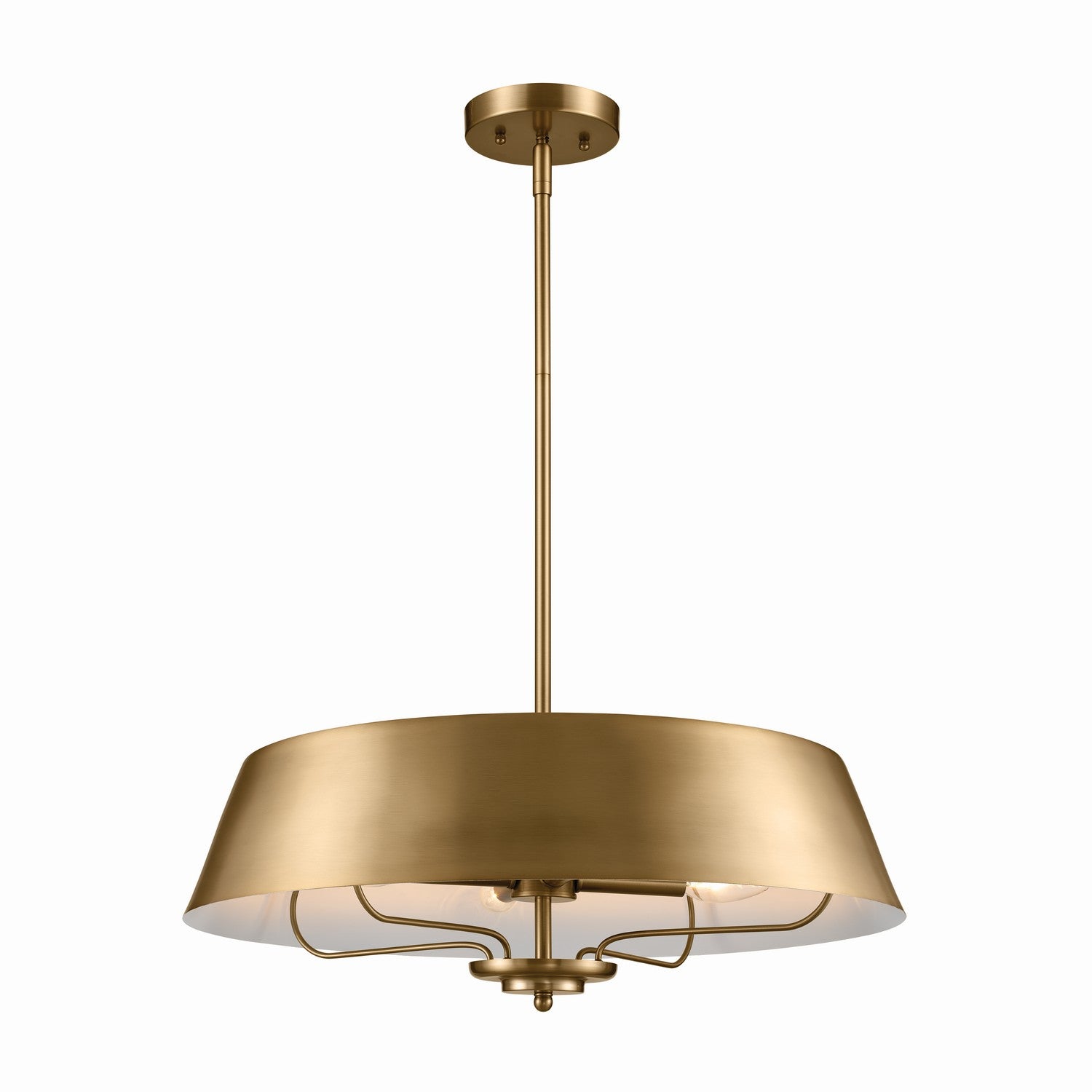 Kichler - 52543BNB - Four Light Pendant/Semi Flush - Luella - Brushed Natural Brass