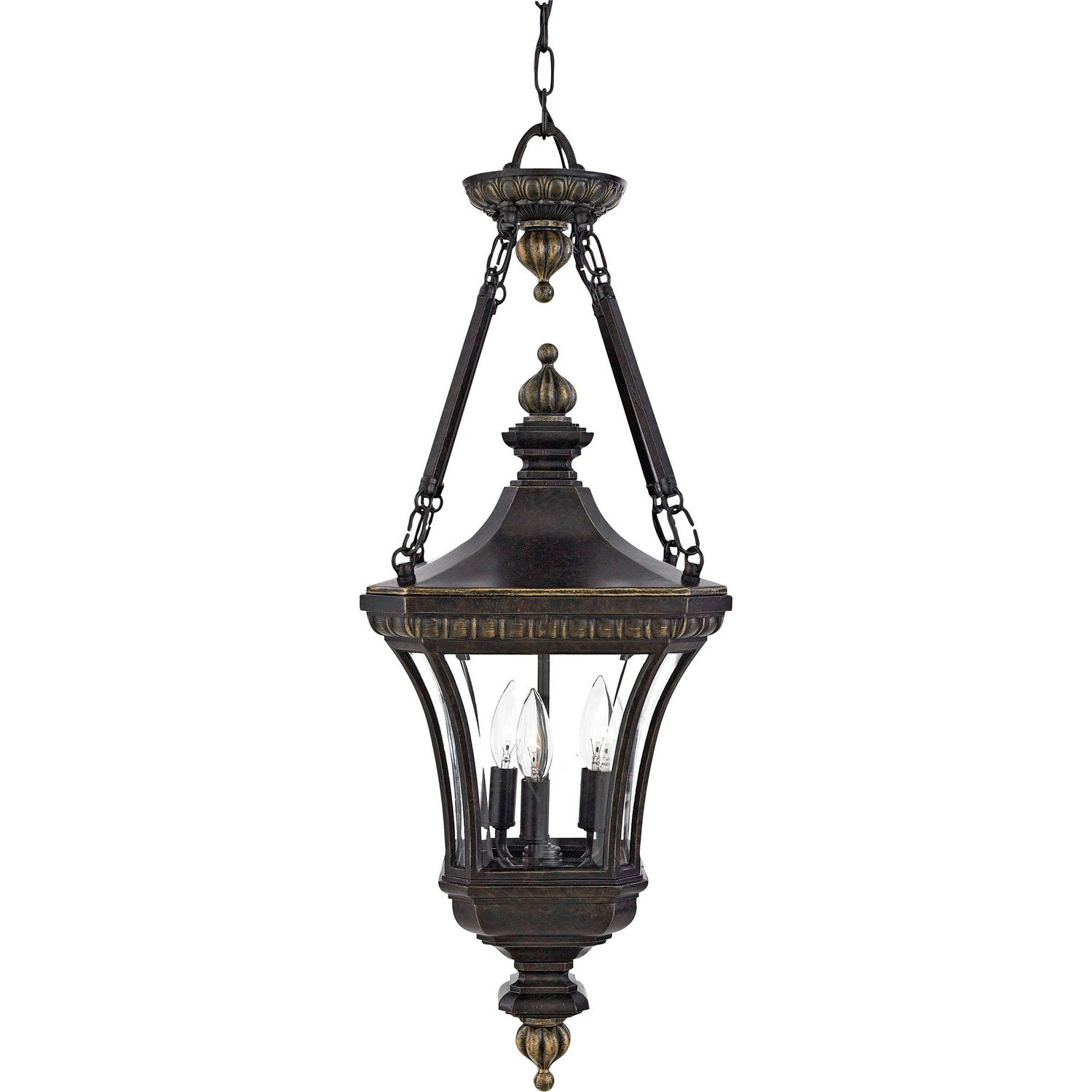 Quoizel - DE1490IB - Three Light Outdoor Hanging Lantern - Devon - Imperial Bronze