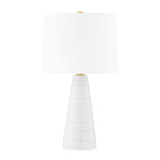 Mitzi - HL735201-AGB/CSW - One Light Table Lamp - Melinda - Aged Brass/Ceramic Satin White
