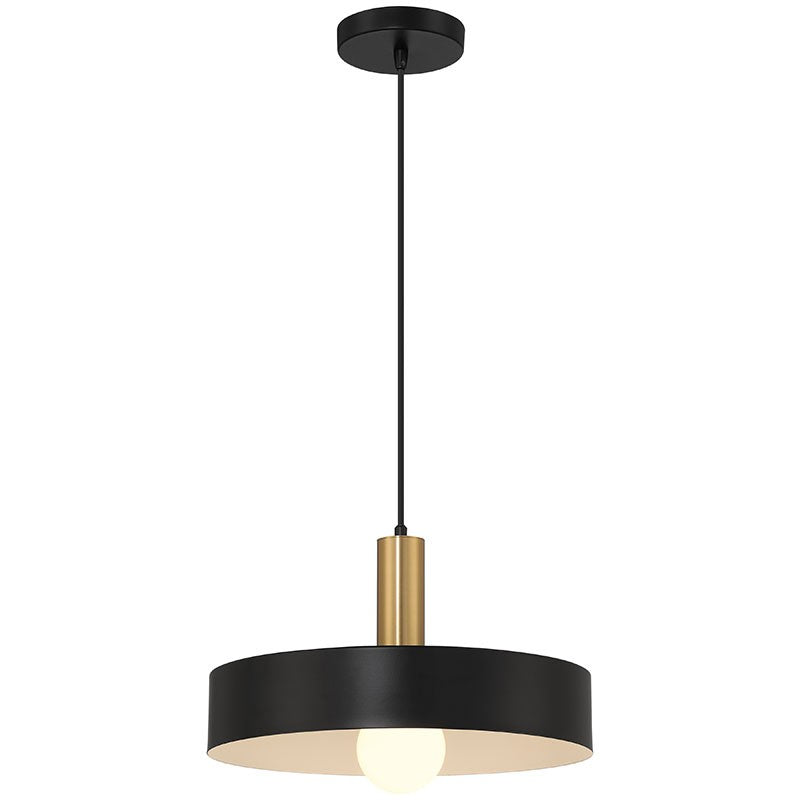 Access - 23798-BWA - One Light Pendant - Slate - Black with Antique Brushed Brass