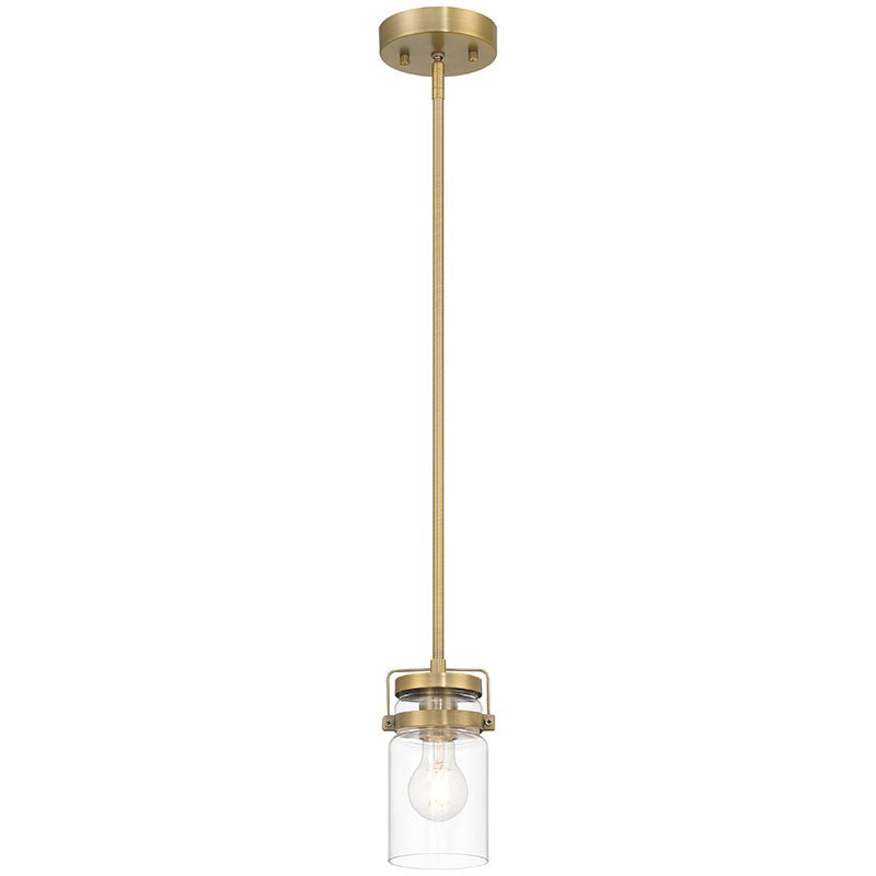 Access - 63080-BG/CLR - One Light Pendant - Shelby - Brushed Gold