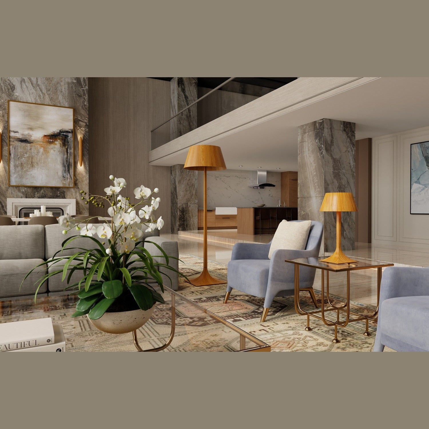Accord Lighting - 3044.49 - One Light Floor Lamp - Nosltalgia - Organic Gold