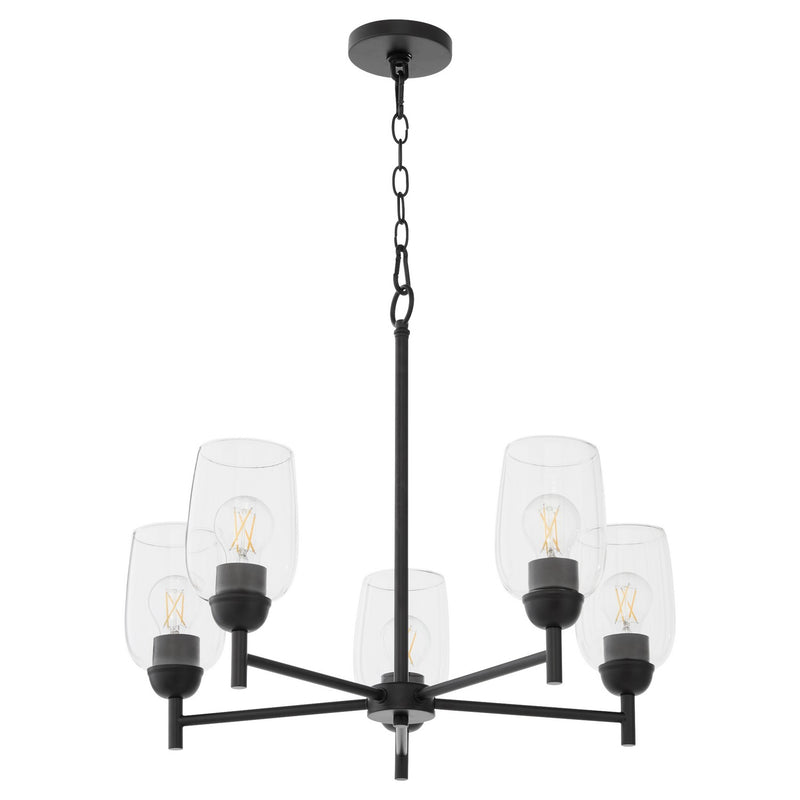 Quorum - 6112-5-59 - Five Light Chandelier - Wallinger - Matte Black