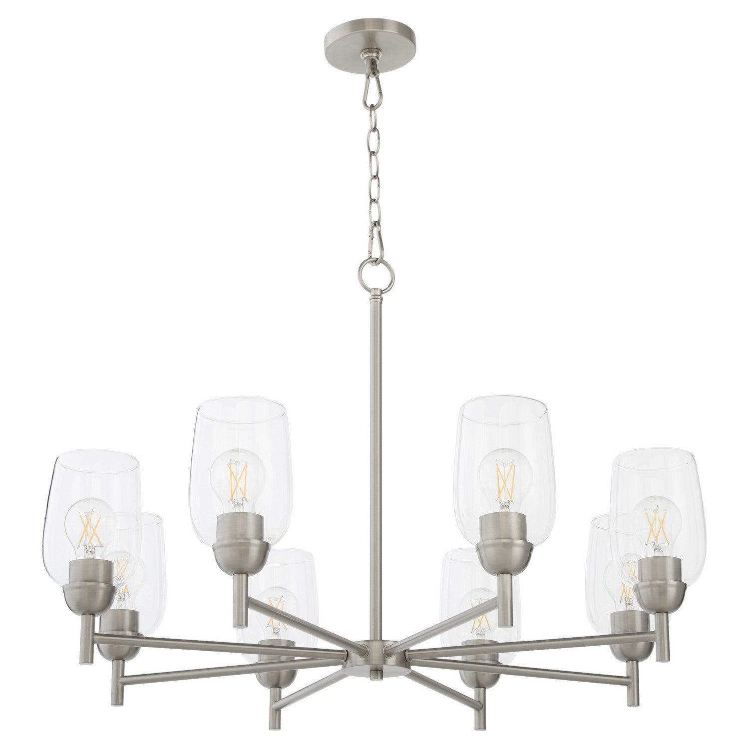 Quorum - 6112-8-65 - Eight Light Chandelier - Wallinger - Satin Nickel