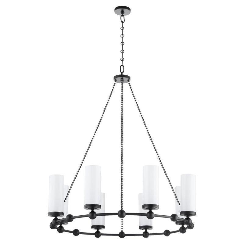 Quorum - 667-8-59 - Eight Light Chandelier - Lee Boulevard - Matte Black