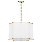 Quorum - 8228-4-47 - Four Light Pendant - Belinder - Non-Lacquered Brass