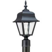 Generation Lighting - 8255-12 - One Light Outdoor Post Lantern - Polycarbonate Outdoor - Black