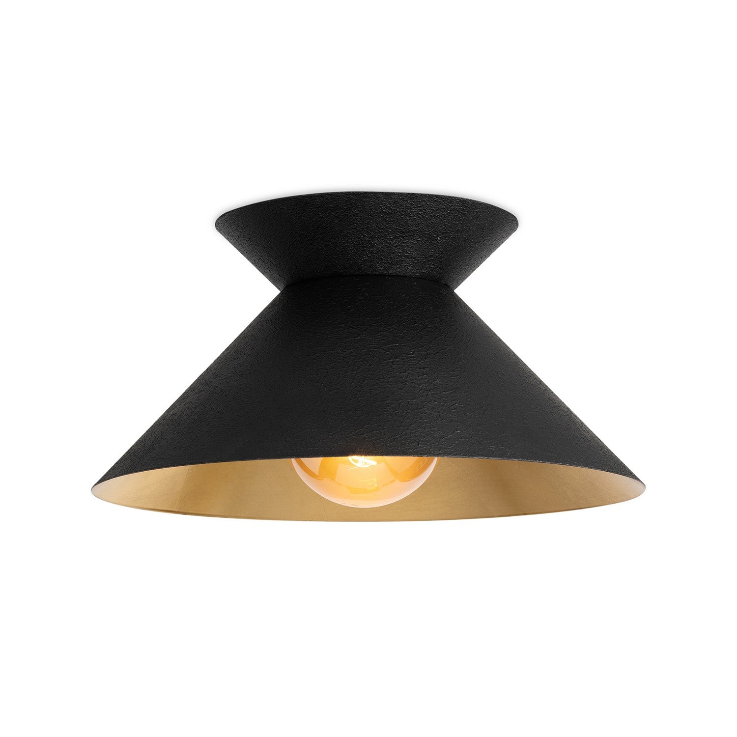 Regina Andrew - 16-1466BLK - One Light Flush Mount - Viggo - Blackened Steel
