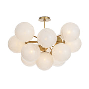 Regina Andrew - 16-1475NB-SRL - 13 Light Flush Mount - Shine - Natural Brass