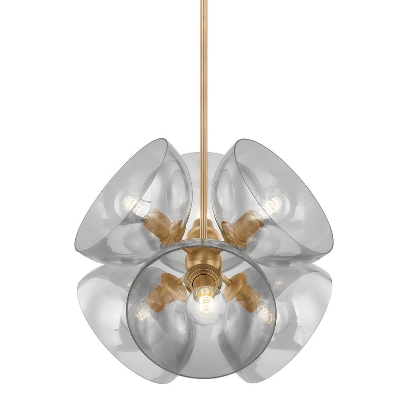 Troy Lighting - F1522-PBR - Six Light Pendant - Salix - Patina Brass