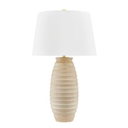 Hudson Valley - L6532-AGB/C06 - One Light Table Lamp - Haddam - Aged Brass/Ceramic Textured Fawn